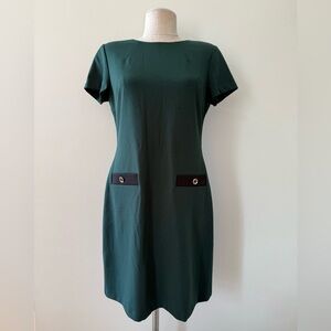 Tommy Hilfiger Contrast-Trim Crepe Shift Dress